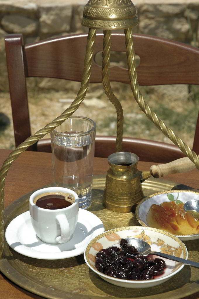 A greek coffee is always a pleasure served in local traditional “cafeneio”, as it is always accompanied by sweets and home – made delicacies.