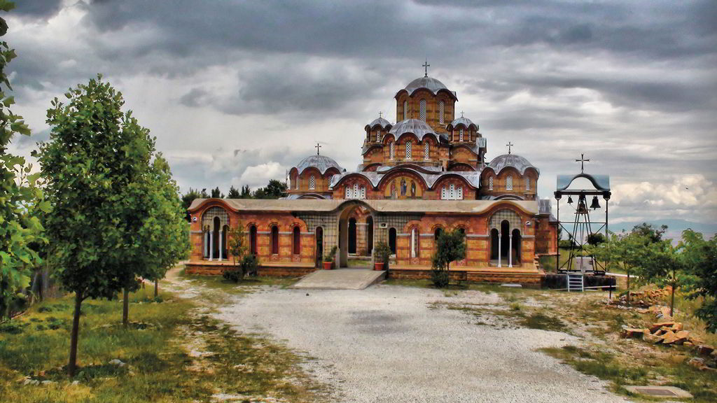 Monastery of Saints Raphael, Nikolaos and Irene. Famous monasteries attached on the slopes of Paiko: the famous Monastery of St. Raphael, Nikolaos and Irene in Griva, the Holy Monastery of Agios Nikodimos in the village Pentalofos.